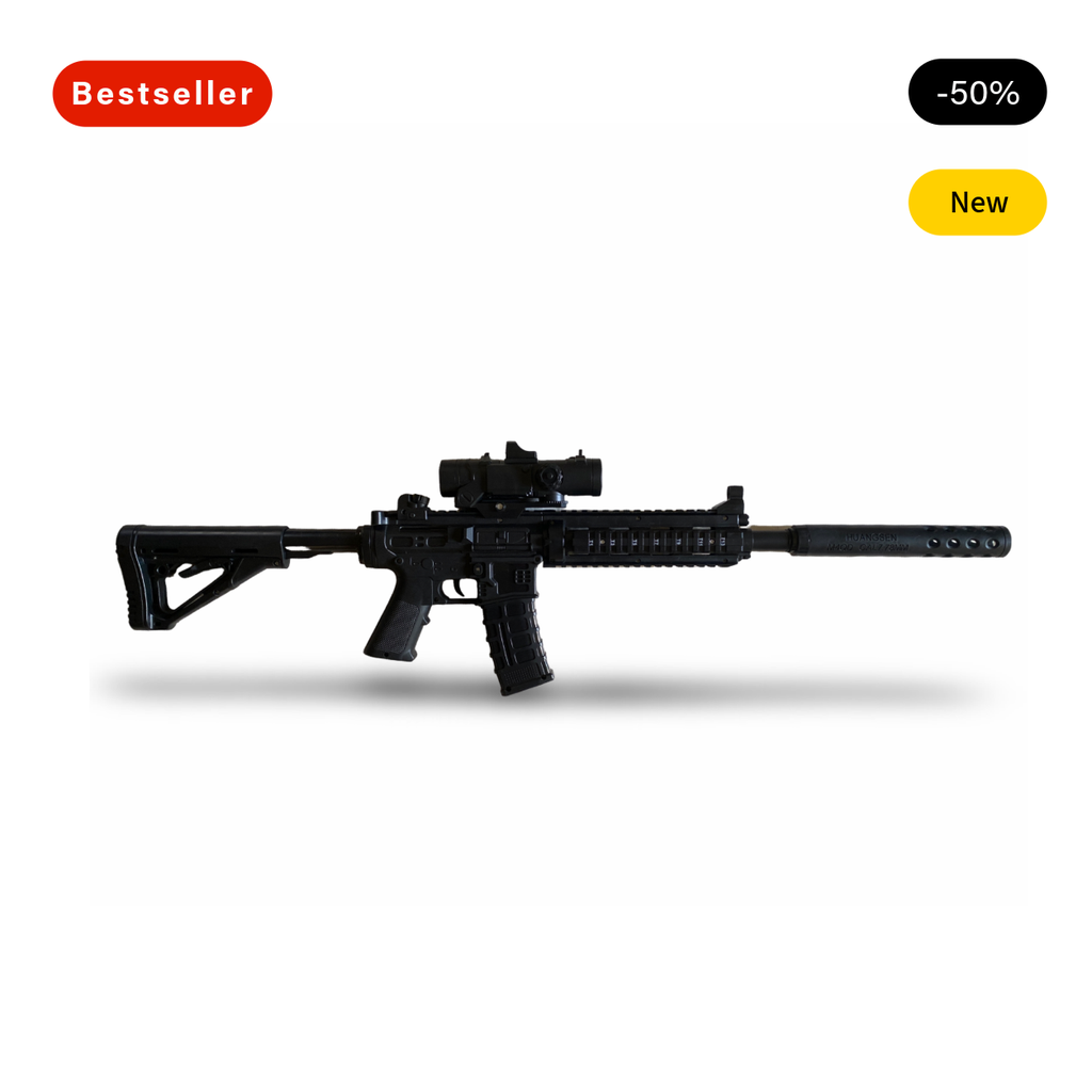Black Mini M416 Gel Blaster Toy Gun – Automatic Electric Water Gel Ball Shooter